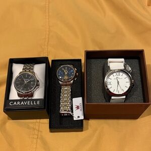 Caravelle, Lucien Piccard and OLEVES Watches - 3 pcs selling together.